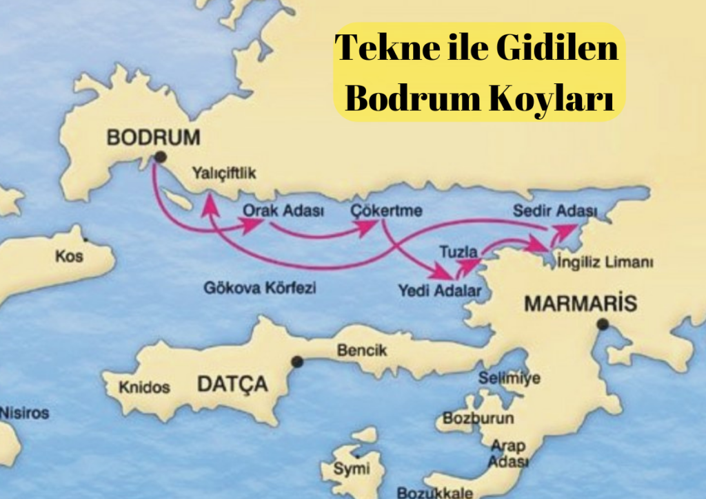 Tekne ile Gidilen Bodrum Koyları